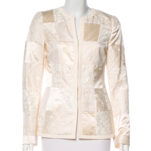 Rena Lange Silk Blend Jacket SZ4 - Picture 4 of 12